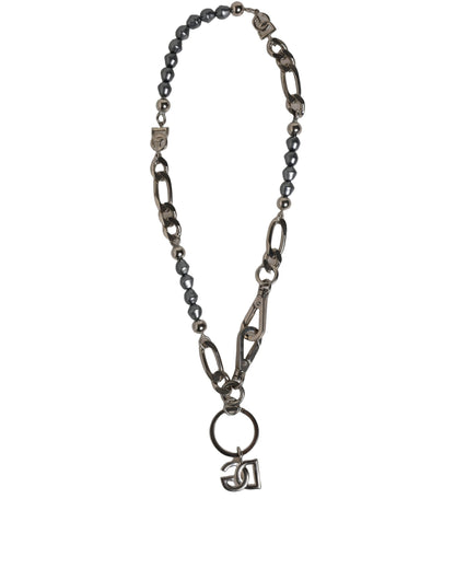 Dolce & Gabbana Aria Women's Silver Brass Necklace - Silver Signature