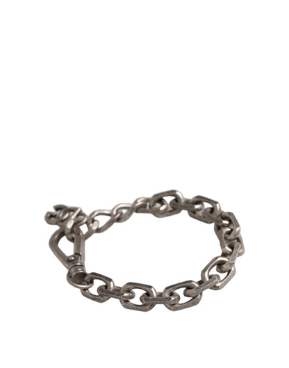 Dolce & Gabbana Women's Chain Link Wrap Silver Brass & Zamak Bracelet - Silver Signature