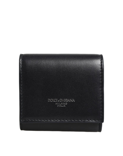 Dolce & Gabbana Calfskin Leather Card Case - Black Print