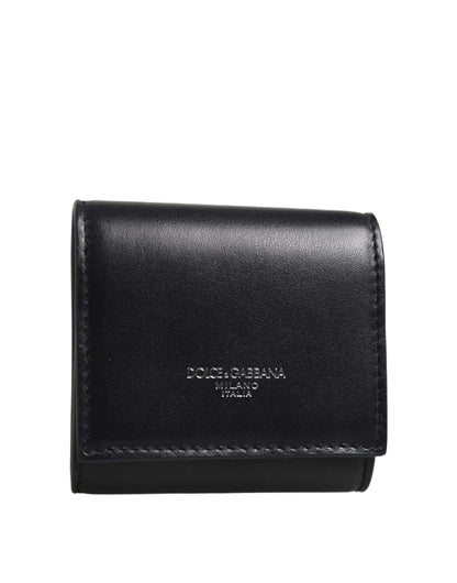 Dolce & Gabbana Calfskin Leather Card Case - Black Print