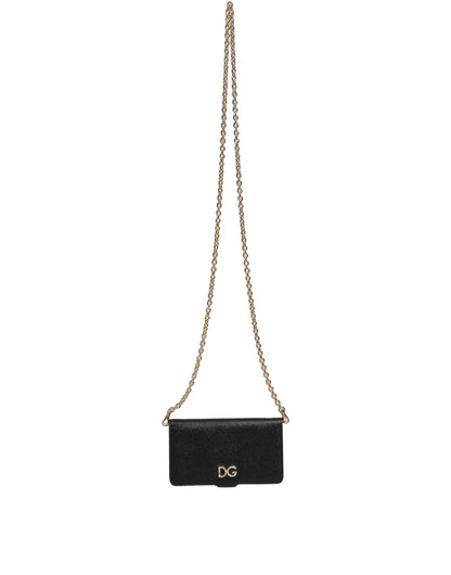 Dolce & Gabbana Calf Leather Mini Crossbody Handbag - Black
