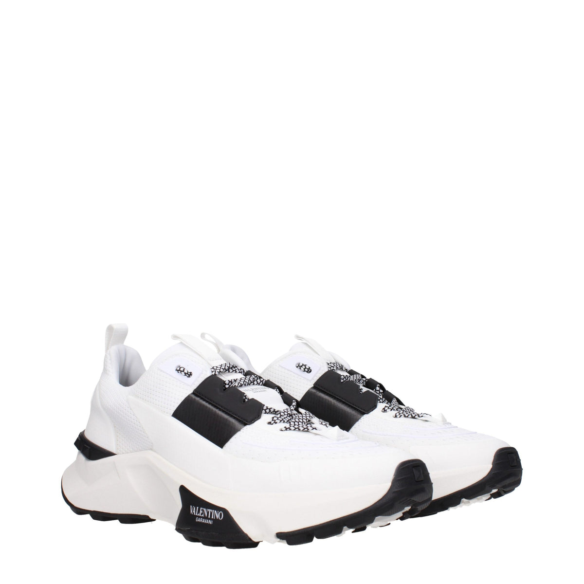 Athletic Sneakers Valentino Garavani men rubber & fabric black, blue & white featuring a avant-garde Men's Athletic Rubber & Fabric Sneakers design with a avant-garde athletic style for a refined finish.