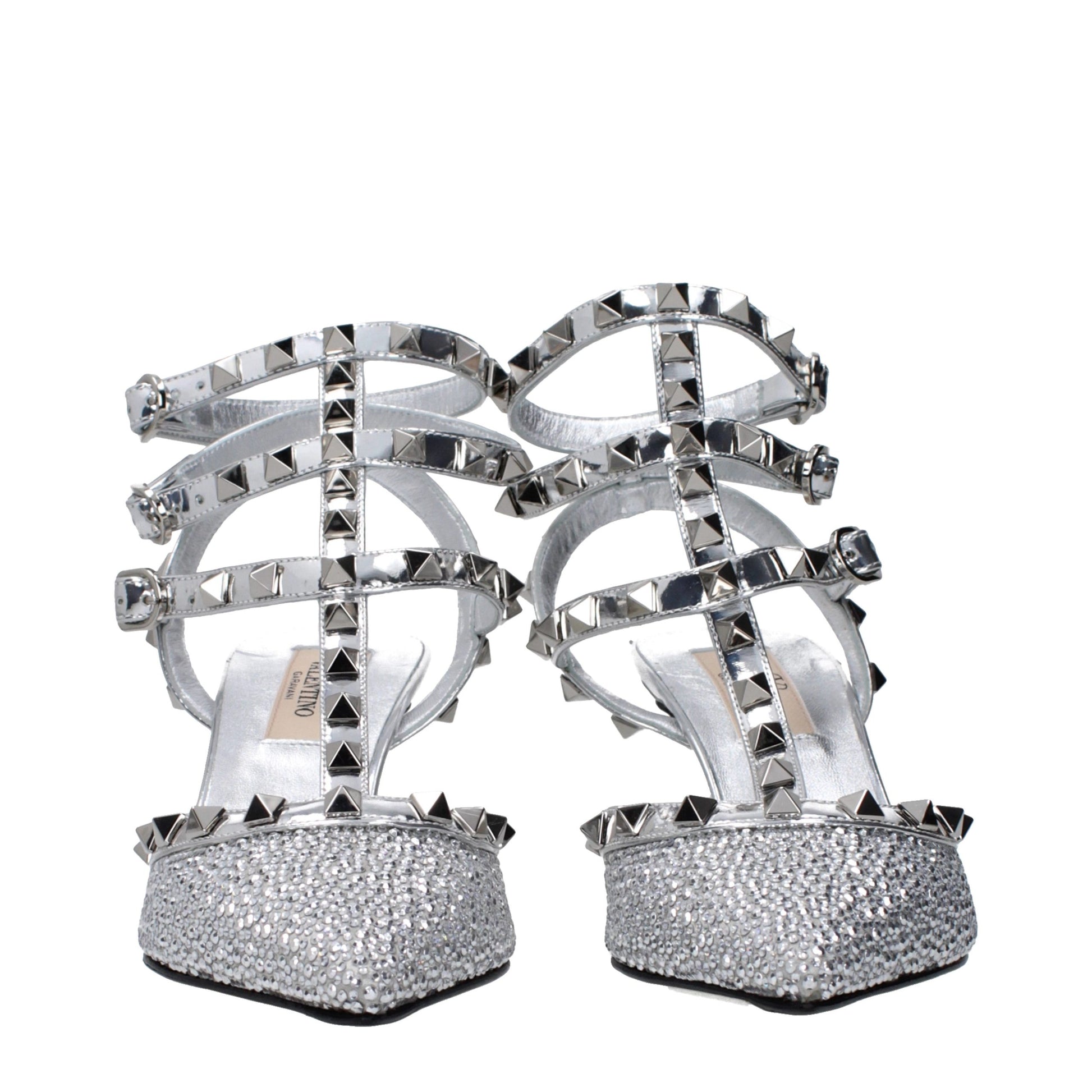 Stiletto Sandals by Valentino Garavani for women in patent leather gray & silver features an statuesque Women's Patent Leather Stiletto Sandals silhouette with a refined stiletto and elegant .
