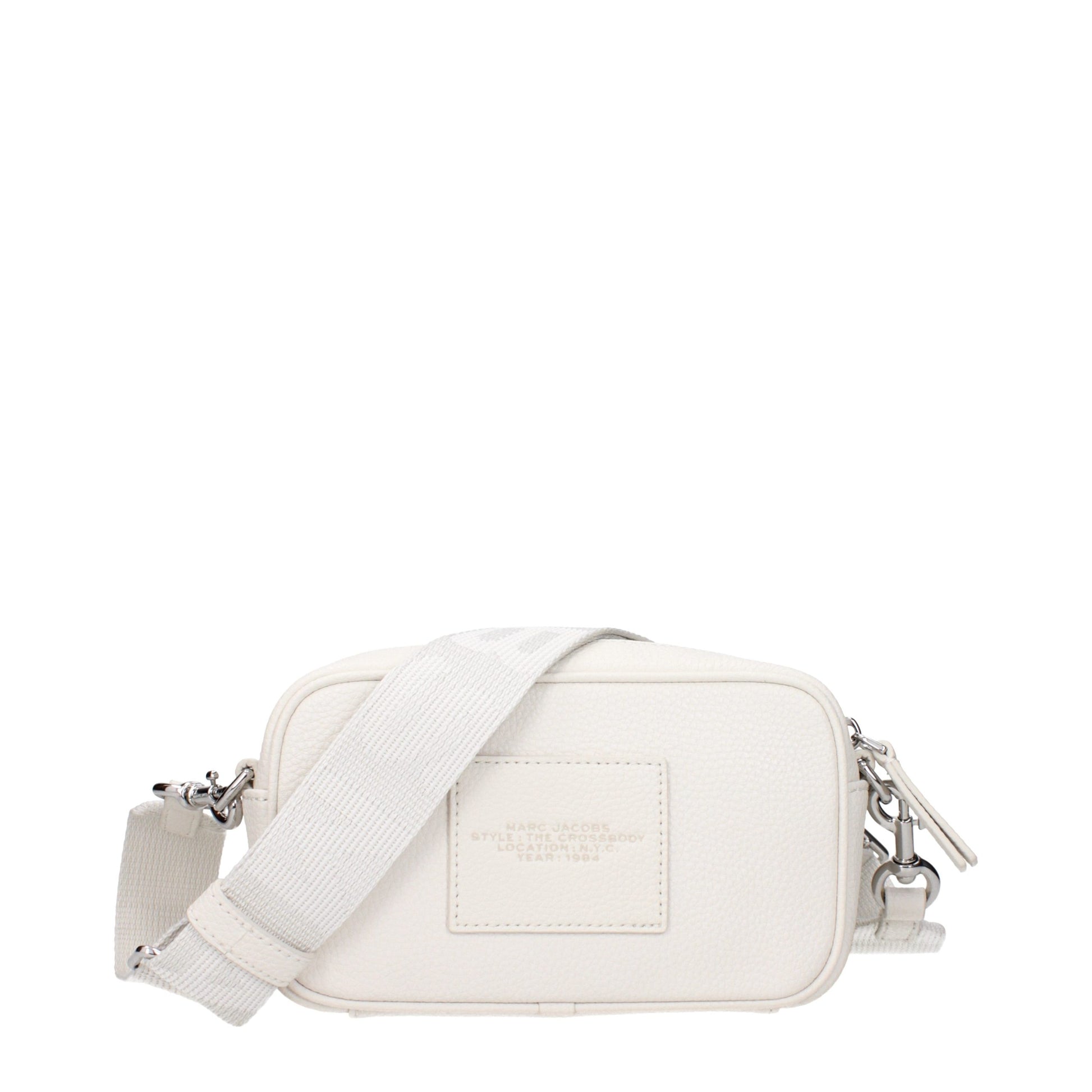 Crossbody Handbag by Marc Jacobs for women in leather blue & white features an multi-faceted design with a secure , ample , and versatile crossbody-strap & adjustable-strap for a multi-faceted finish.
