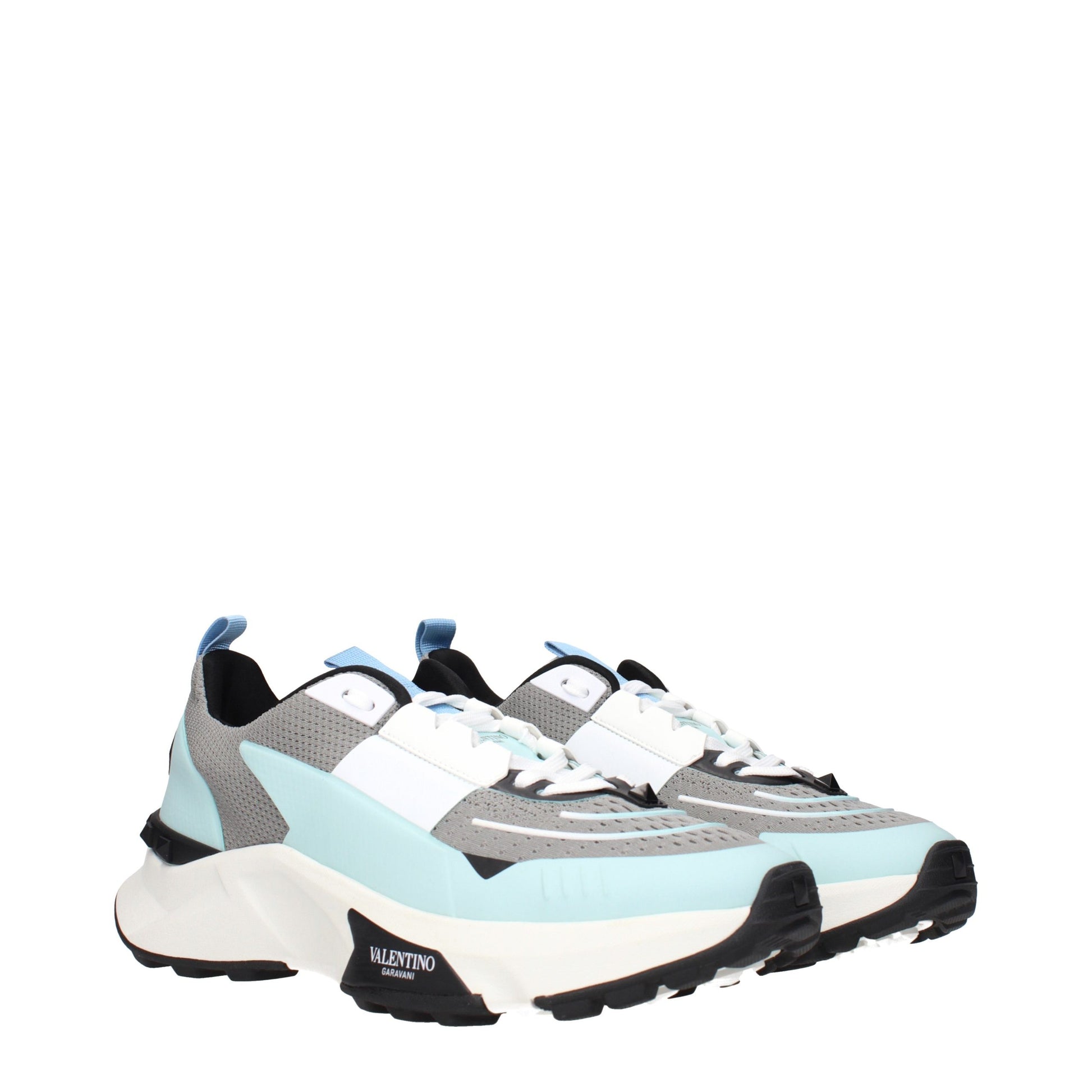 Athletic Sneakers by Valentino Garavani for men in fabric gray showcases a architectural silhouette, artfully capturing the essence of the Men's Athletic Fabric Sneakers with its signature architectural athletic style construction.