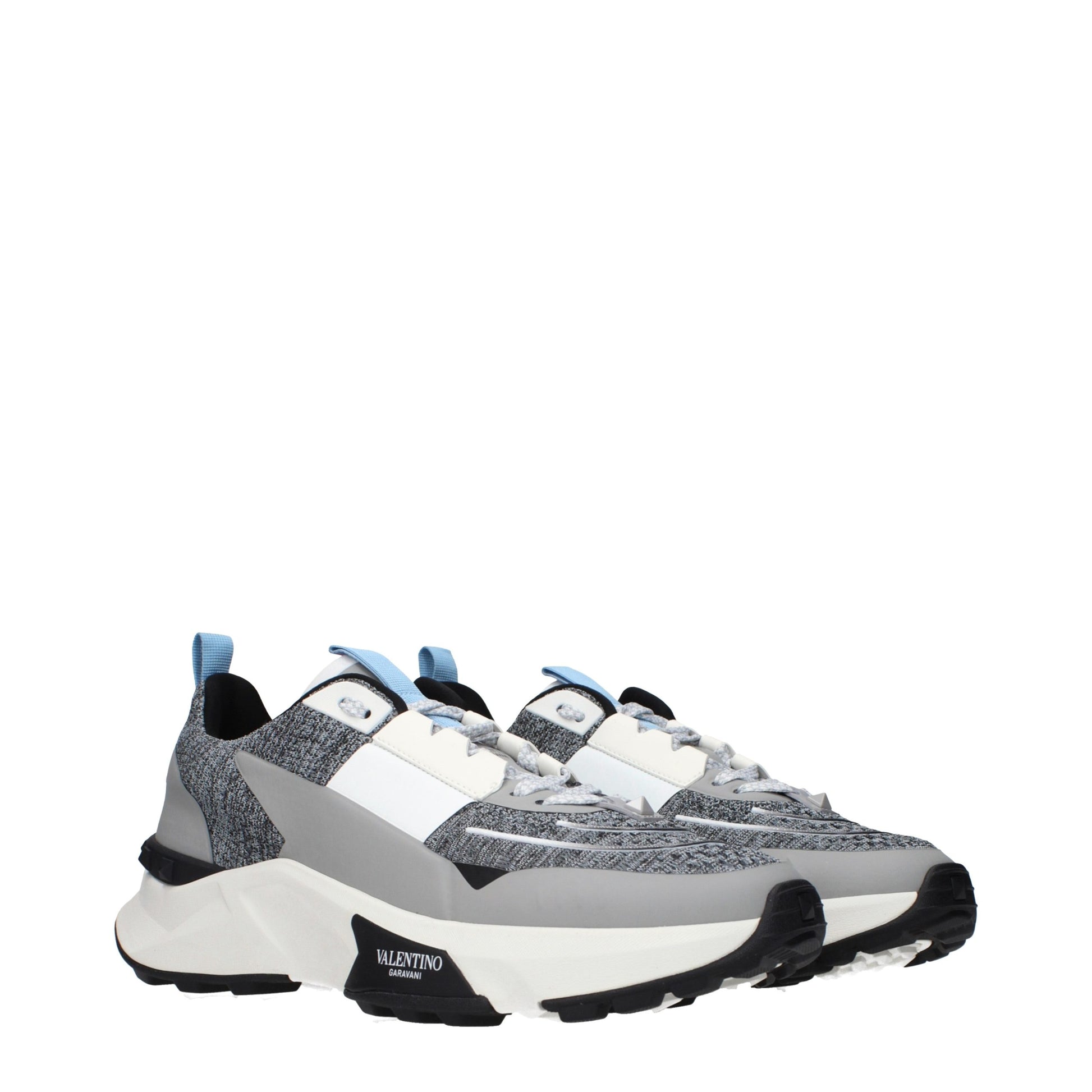 Athletic Sneakers by Valentino Garavani for men in fabric gray presents a sleek silhouette, perfectly capturing the athletic style essence of Men's Athletic Fabric Sneakers with its sleek design and premium finish.