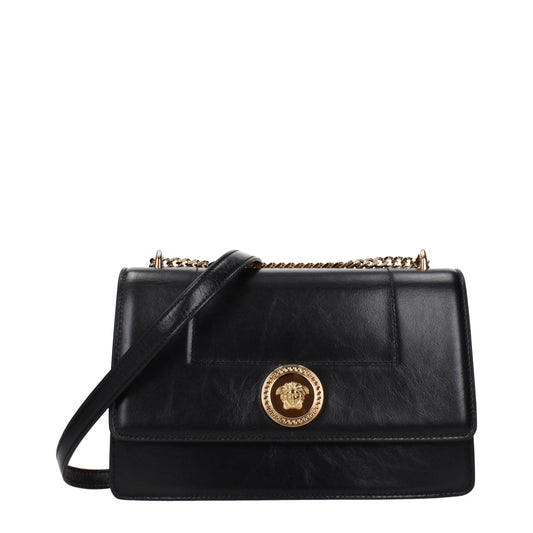Versace Black Leather Crossbody Bag