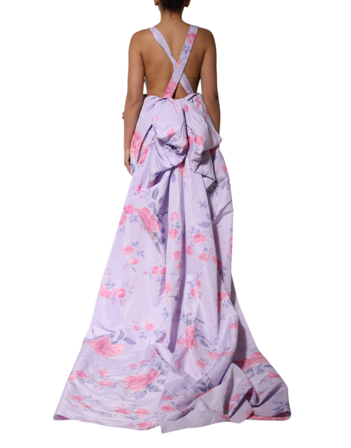Philosophy di Lorenzo Serafini Women's Sleeveless Polyester Maxi Long Dress - Multicolor Patterned Floral
