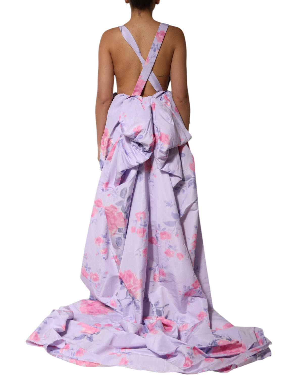 Philosophy di Lorenzo Serafini Women's Sleeveless Polyester Maxi Long Dress - Multicolor Patterned Floral