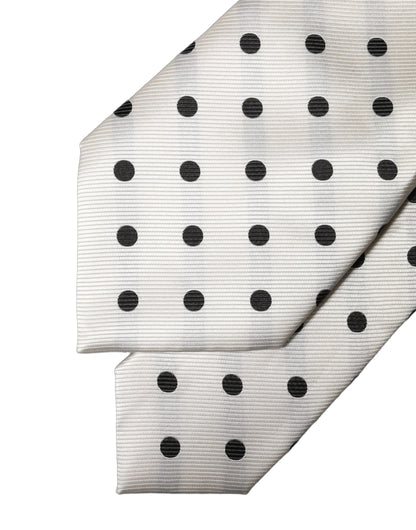Dolce & Gabbana Aria Silk Necktie - Black White