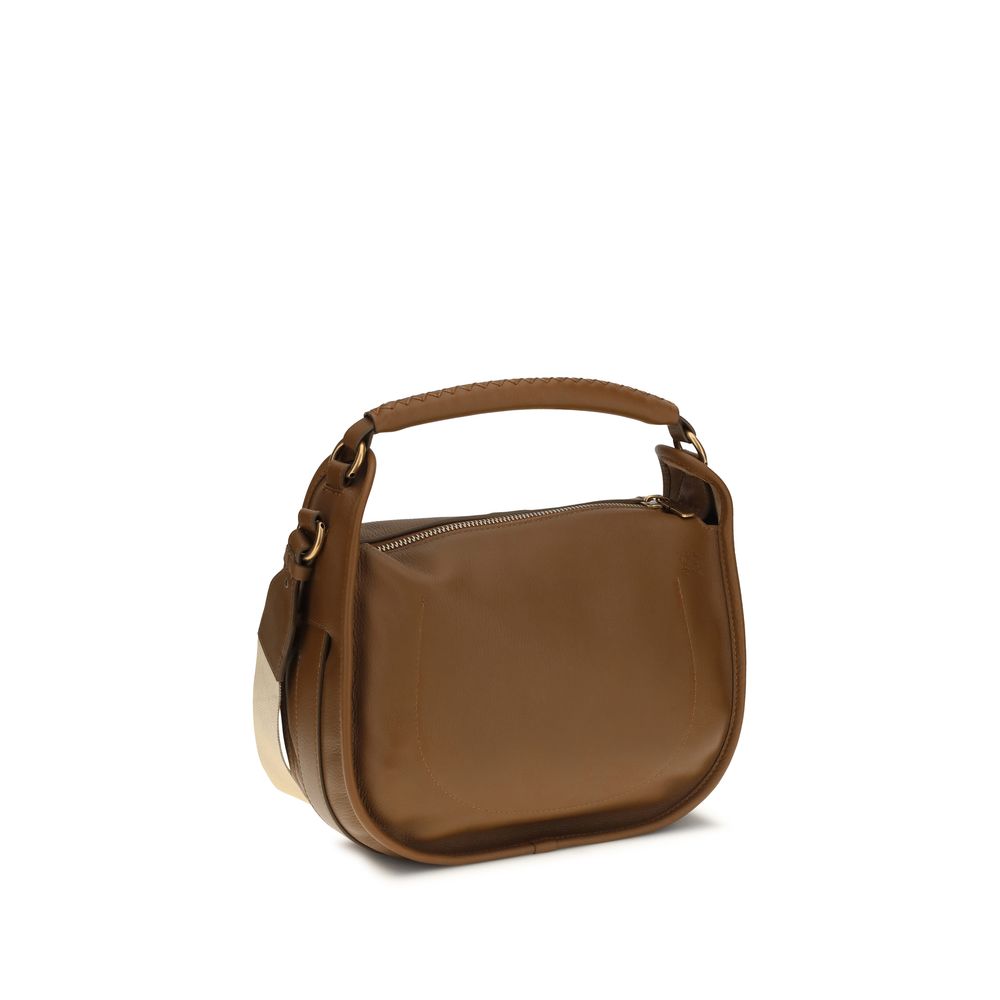 Small 2-in-1 Shoulder & Crossbody Bag by Burberry for women in bos taurus calf leather brown & signature presents a statuesque silhouette, showcasing a secure zipper & clip and statuesque external-pockets with versatile crossbody-strap, shoulder-strap, handle & adjustable-strap for a sophisticated look.