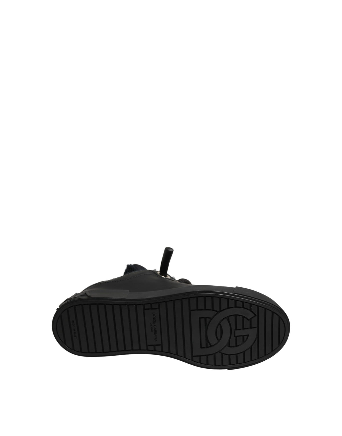 Dolce & Gabbana Women's Low Top Calf Leather Polyester Nylon & Cotton Sneakers - Black Natural