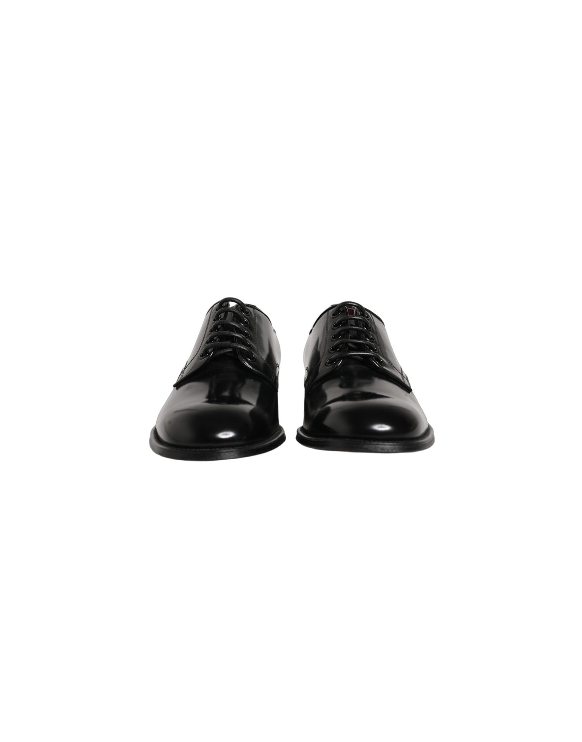 Dolce & Gabbana Men's Calfskin Leather Derby Lace-Up Shoes - Black