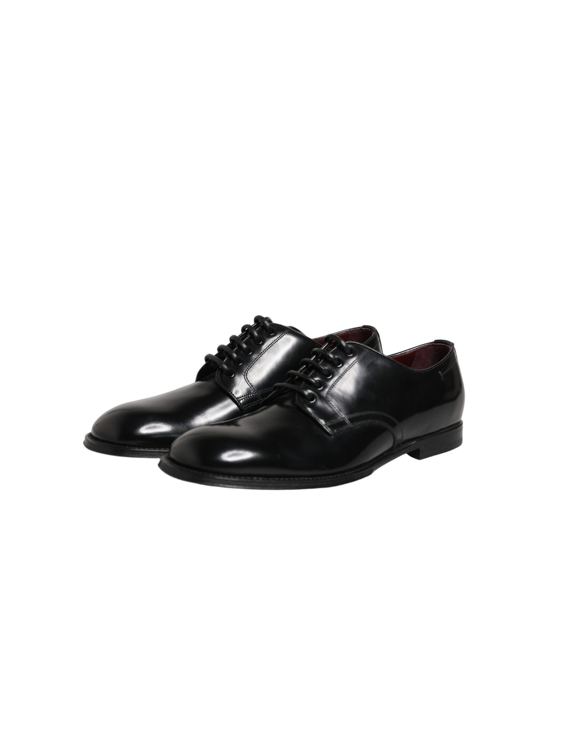 Dolce & Gabbana Men's Calfskin Leather Derby Lace-Up Shoes - Black