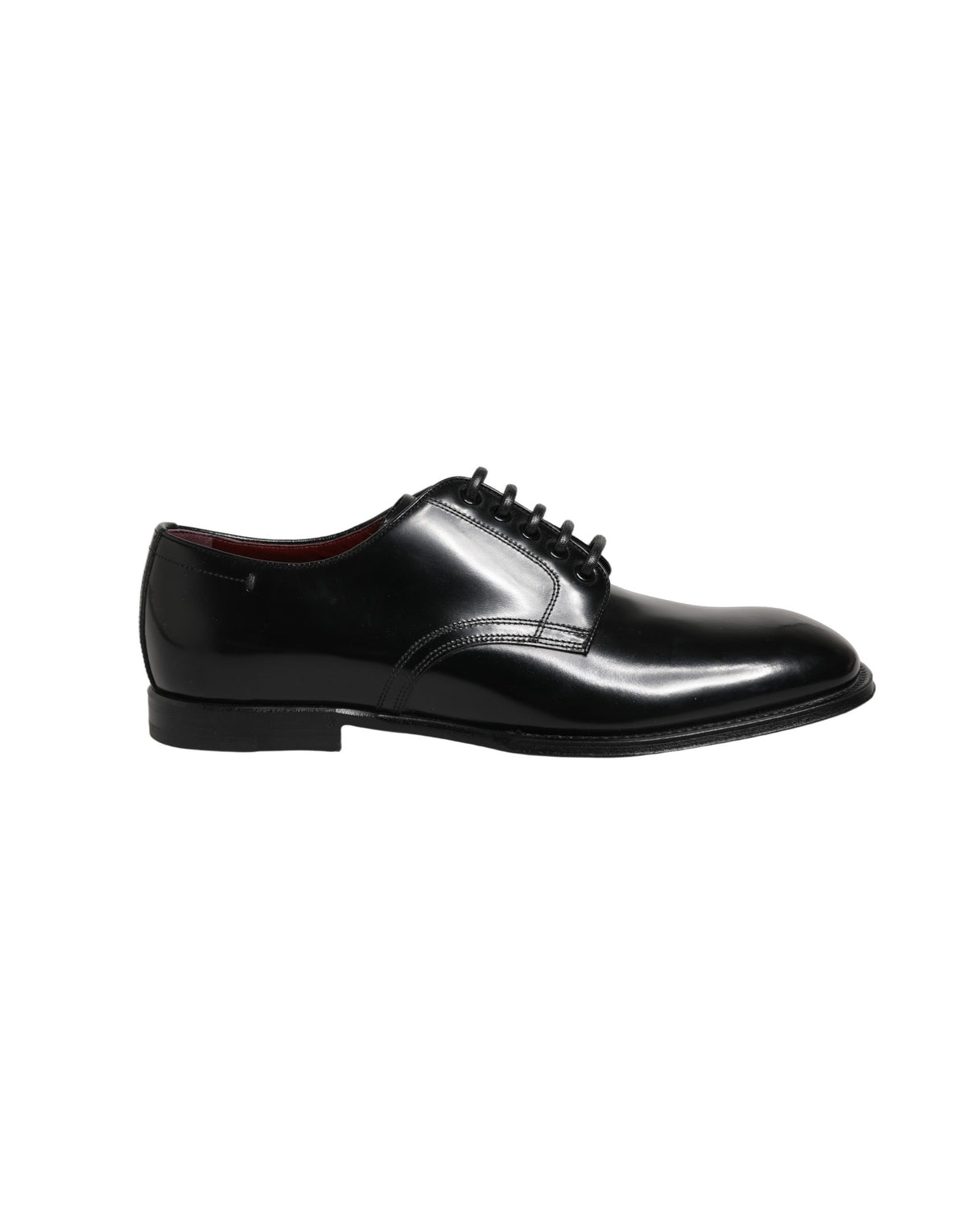 Dolce & Gabbana Men's Calfskin Leather Derby Lace-Up Shoes - Black