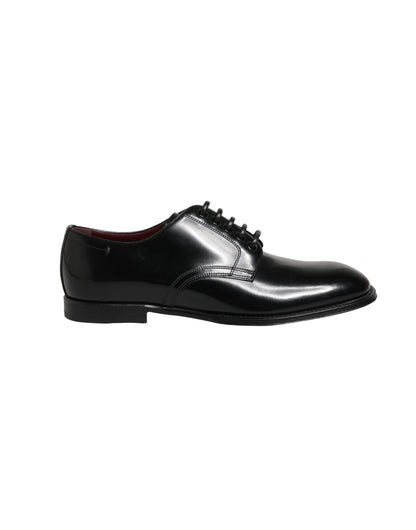 Dolce & Gabbana Men's Calfskin Leather Derby Lace-Up Shoes - Black