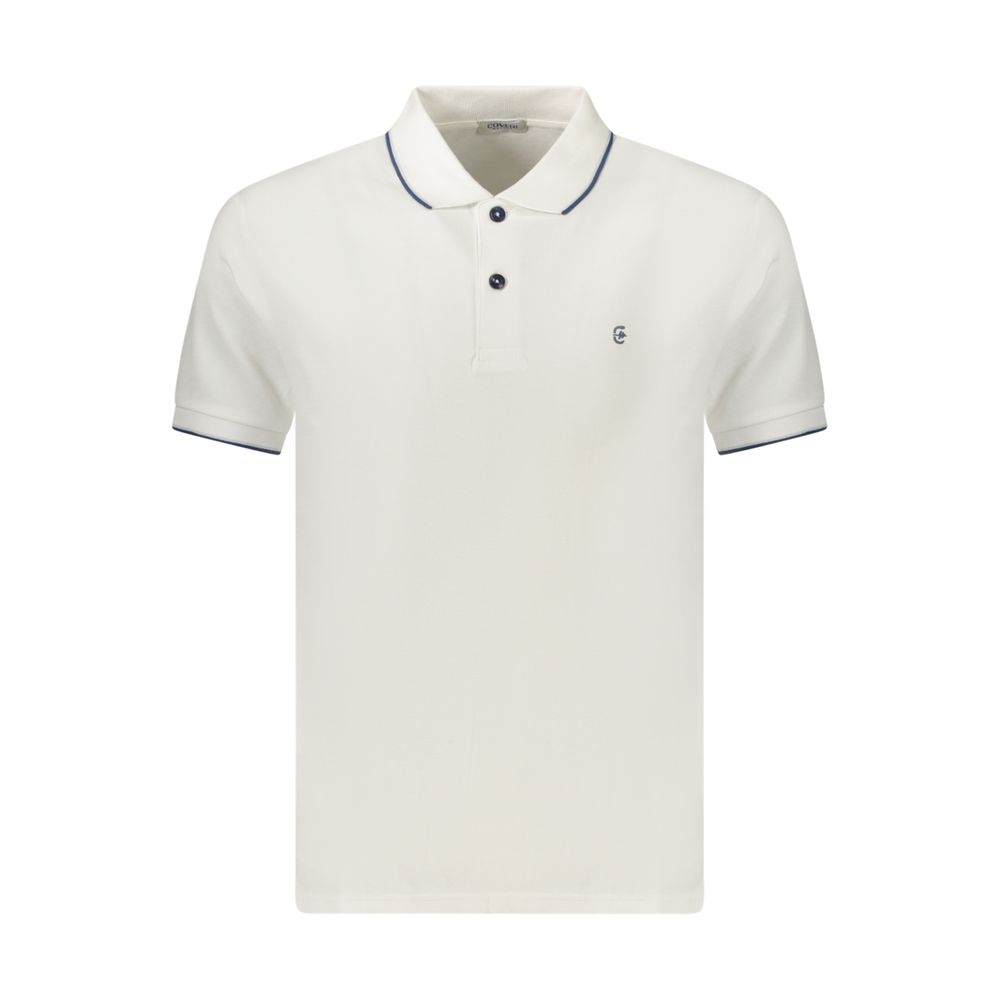 Coveri Moving White Cotton Men's Polo Shirt