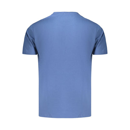 Coveri Moving Blue Cotton Mens T-Shirt