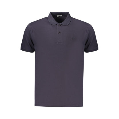 Coveri Moving Blue Cotton Men's Polo Tee