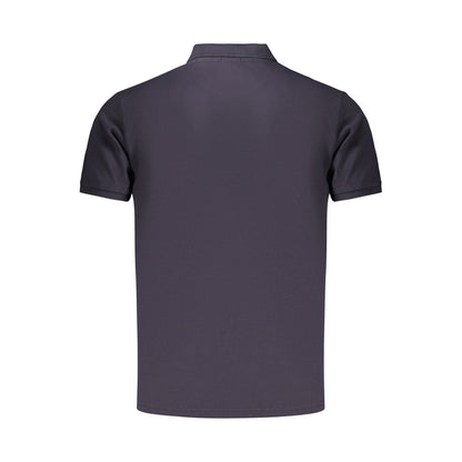 Coveri Moving Blue Cotton Men's Polo Tee