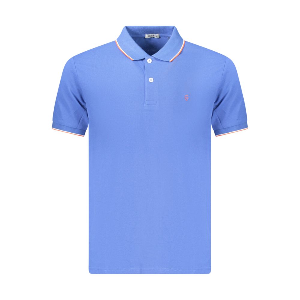 Polo Shirt by Coveri Moving for men in cotton blue features a eye catching silhouette, showcasing a refined and for a eye catching finish.