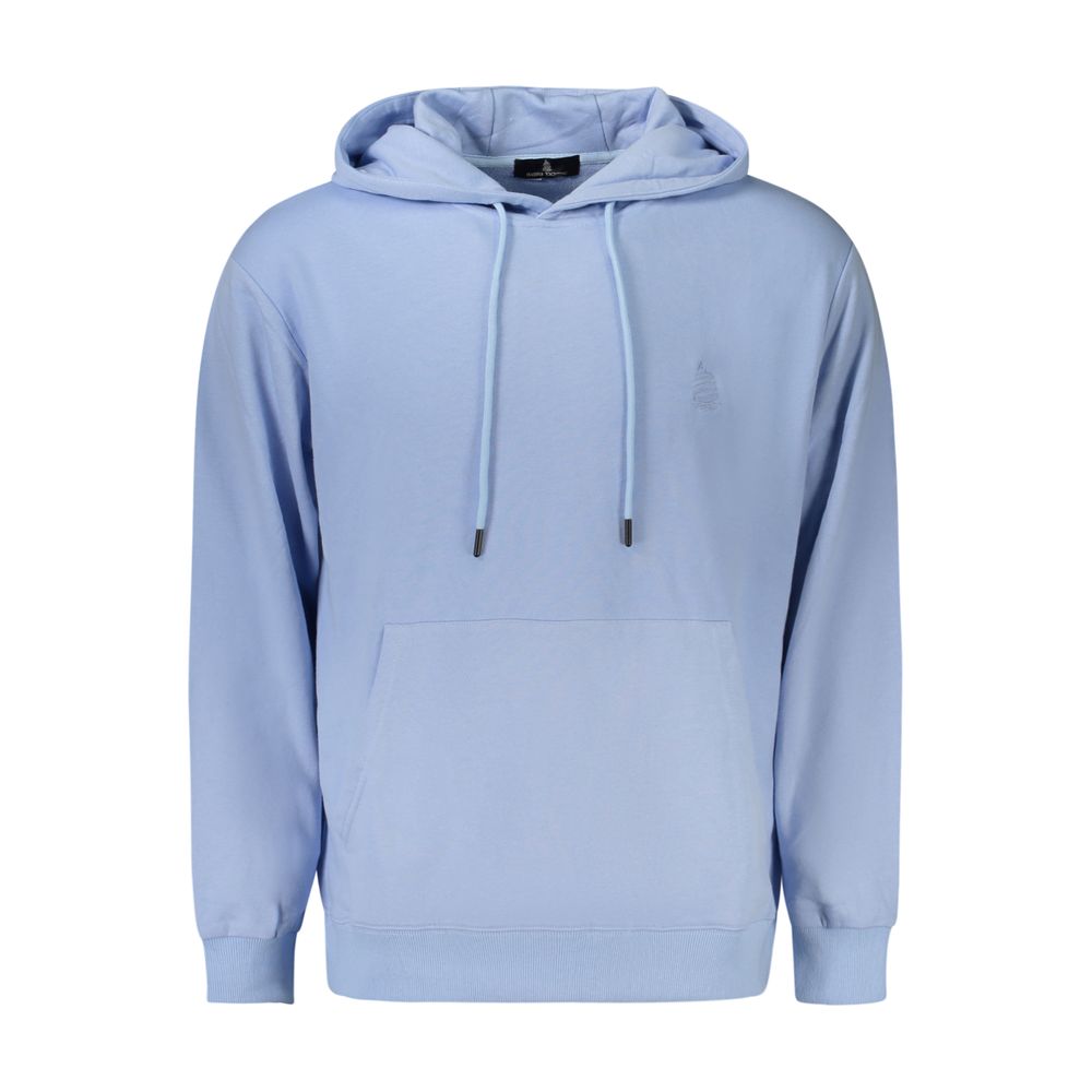 Hooded Sweatshirt Hoodie by Marina Yachting for men in cotton blue features an dramatic silhouette, showcasing a sophisticated hooded neckline and dramatic for a refined, modern aesthetic.