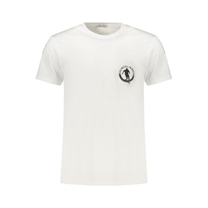 T-Shirt by Bikkembergs for men in cotton white & print features a plush silhouette, showcasing a sophisticated crew neckline and for a truly plush finish.