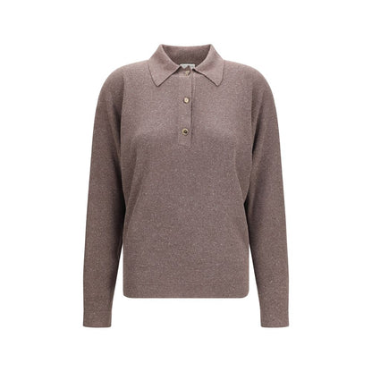 Calvin Klein Brown Silk Polo Shirt