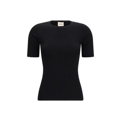 Khaite Black Viscose T-Shirt