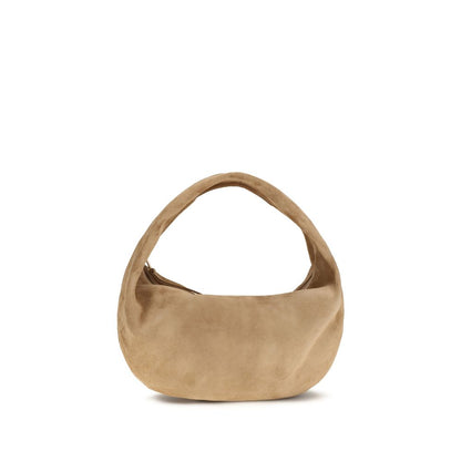 Khaite Beige Calf Leather Bos Taurus Shoulder Bag