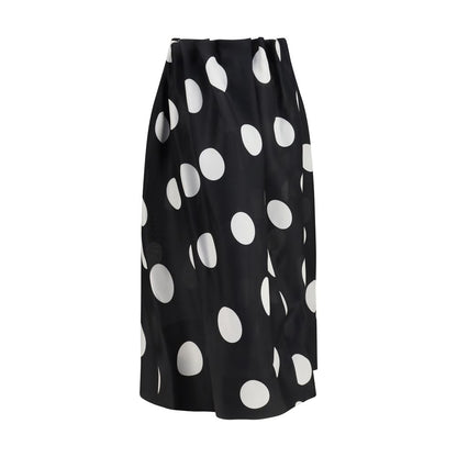 Khaite Black Silk Skirt