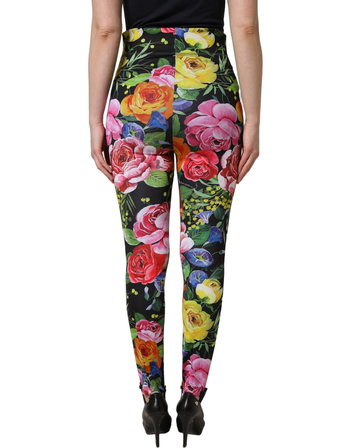 Dolce & Gabbana Women's Skinny Leggings Polyester & Nylon Activewear - Multicolor Floral