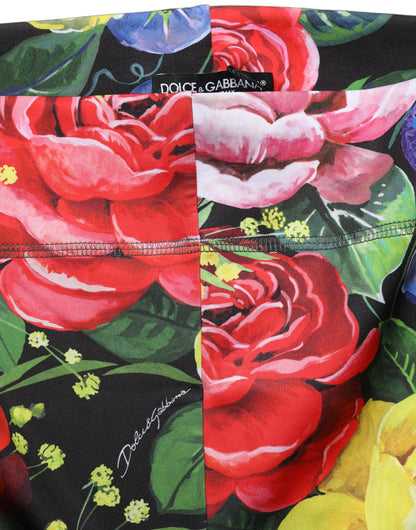 Dolce & Gabbana Women's Skinny Leggings Polyester & Nylon Activewear - Multicolor Floral