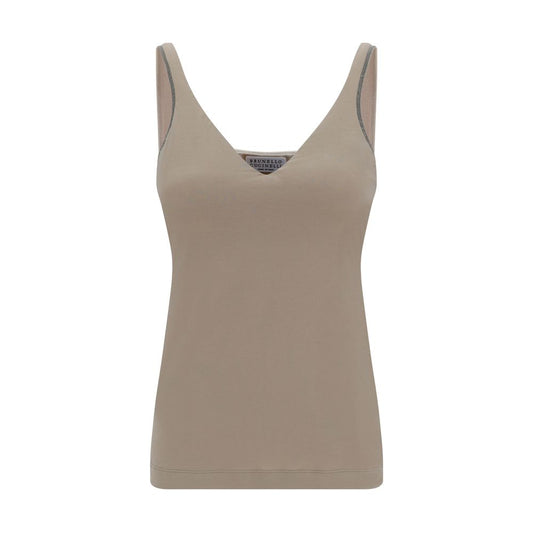 Brunello Cucinelli Beige Cotton T-Shirt
