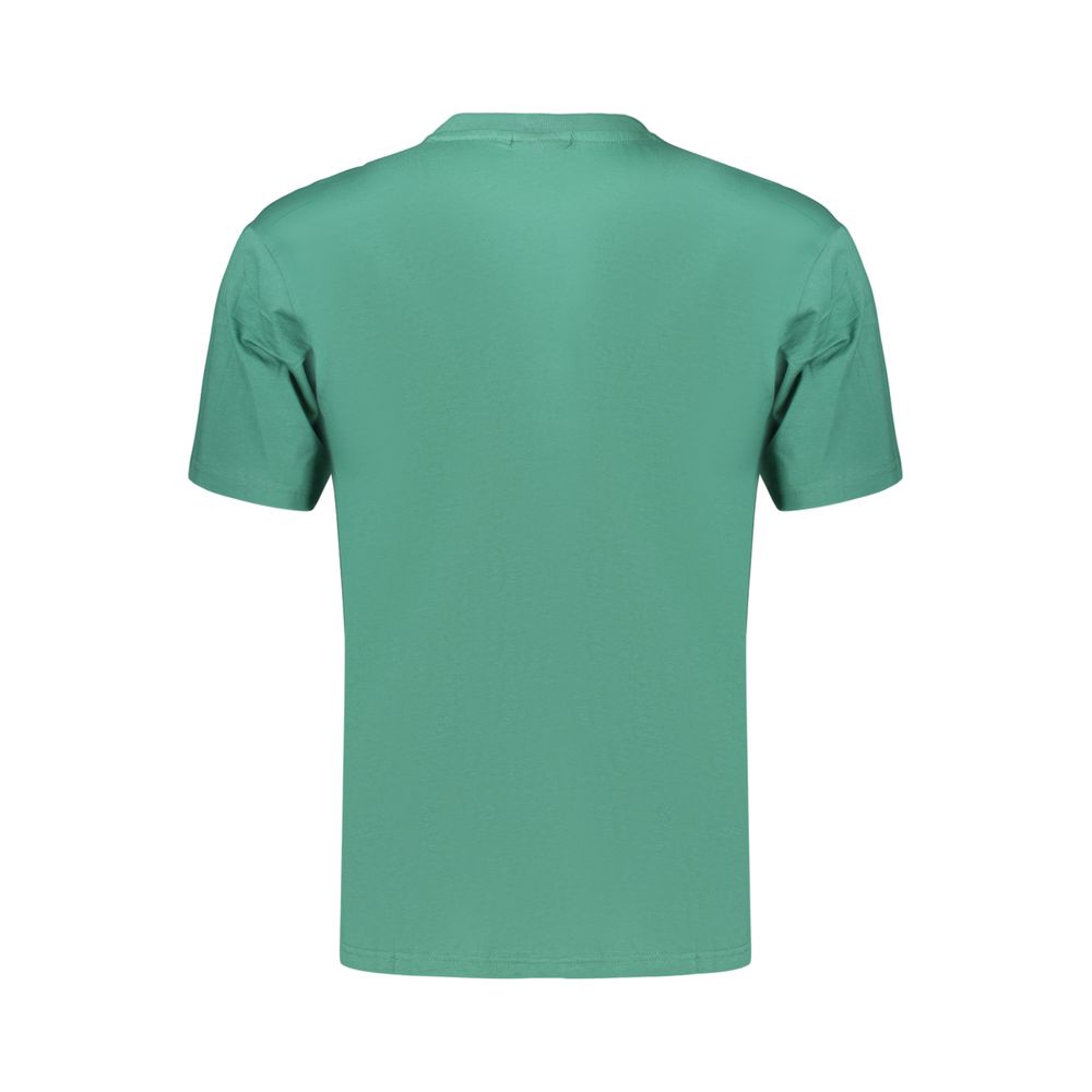 Activewear T-Shirt by Fila for men in organic cotton green & print features a sporty silhouette with and crew neckline, showcasing innovative for a sporty finish.