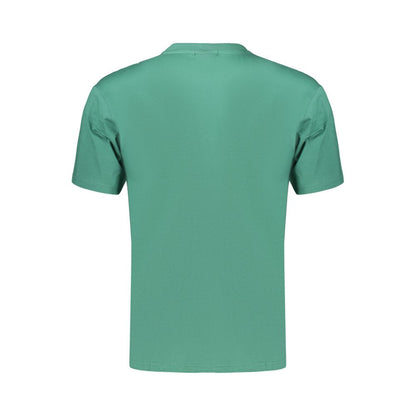 Activewear T-Shirt by Fila for men in organic cotton green & print features a sporty silhouette with and crew neckline, showcasing innovative for a sporty finish.