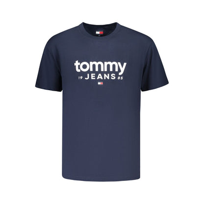 Activewear T-Shirt by Tommy Hilfiger for men in cotton blue & print features an ergonomic design with , highlighting a ergonomic length and ergonomic crew neckline for a high-performance look.