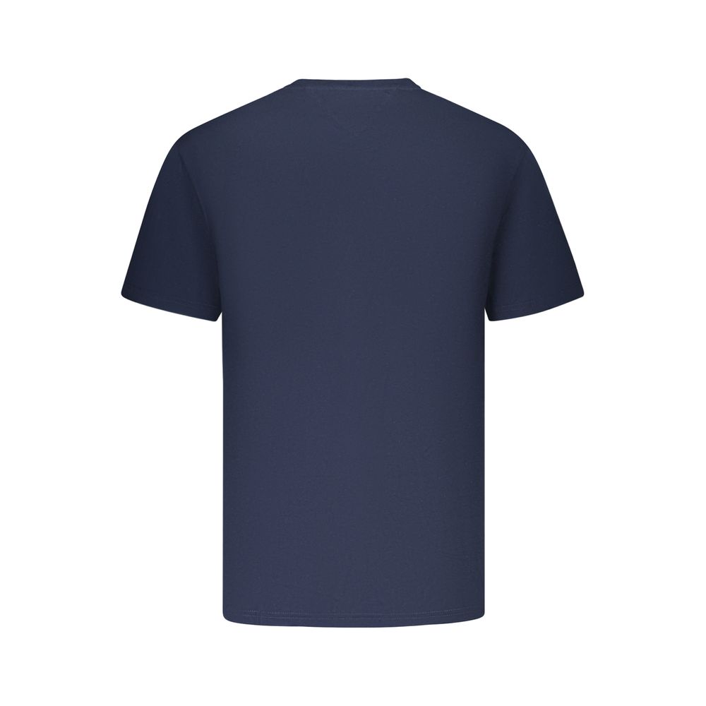 Activewear T-Shirt by Tommy Hilfiger for men in cotton blue & print features a sporty silhouette with and crew neckline, showcasing innovative for a sporty finish.