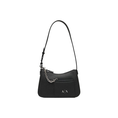 Handbag by Armani Exchange for women in polyester black features a exquisite silhouette, showcasing a secure and exquisite external-pockets & cardholder with versatile adjustable-strap for a exquisite finish.