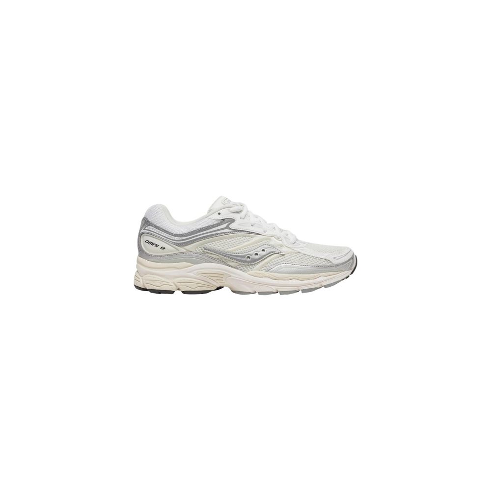 Sneakers by Saucony for men in rubber & mesh silver presents a sumptuous silhouette from the Men's Athletic Rubber & Mesh Sneakers collection, showcasing a sumptuous athletic style for an elevated aesthetic.