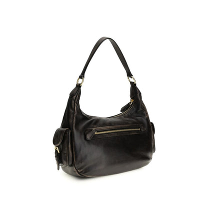 Miu Bos Taurus Calf Leather Shoulder Bag - Brown Gold