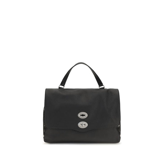 Medium Shoulder Bag by Zanellato for women in bos taurus calf leather black & multicolor features an effortlessly chic silhouette with a secure zipper, ample , and versatile shoulder-strap, handle & adjustable-strap for effortlessly chic everyday luxury.