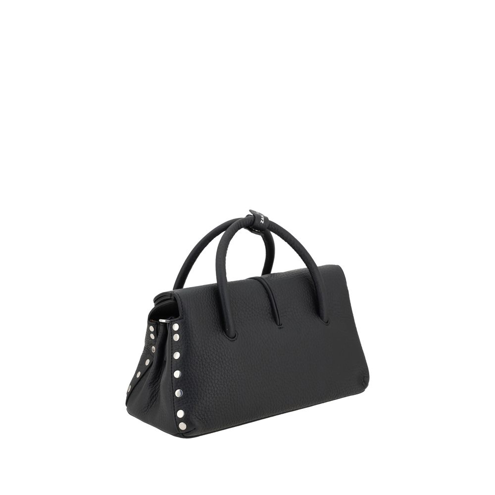Shoulder Bag by Zanellato for women in bos taurus calf leather black features a effortless chic silhouette with a secure hook, ample built-in-compartments, and versatile shoulder-strap, adjustable-strap & handle for a effortless chic finish.