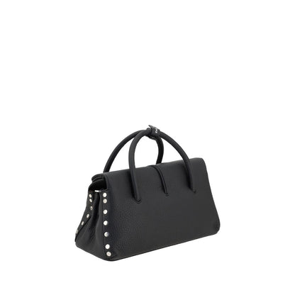 Shoulder Bag by Zanellato for women in bos taurus calf leather black features a effortless chic silhouette with a secure hook, ample built-in-compartments, and versatile shoulder-strap, adjustable-strap & handle for a effortless chic finish.