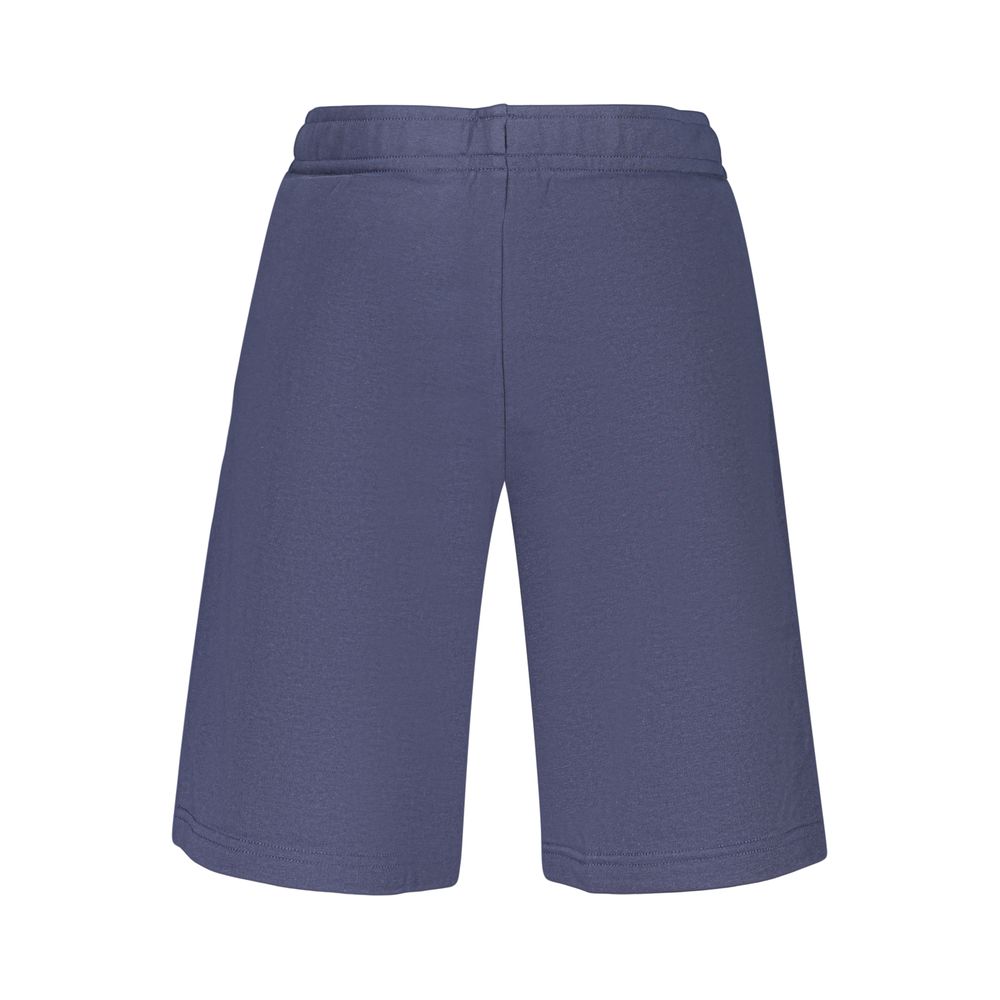 Activewear Shorts by Fila for men in organic cotton & polyester blue features an athletic athletic & relaxed-fit and short with a and high-performance adjustable-waistband.