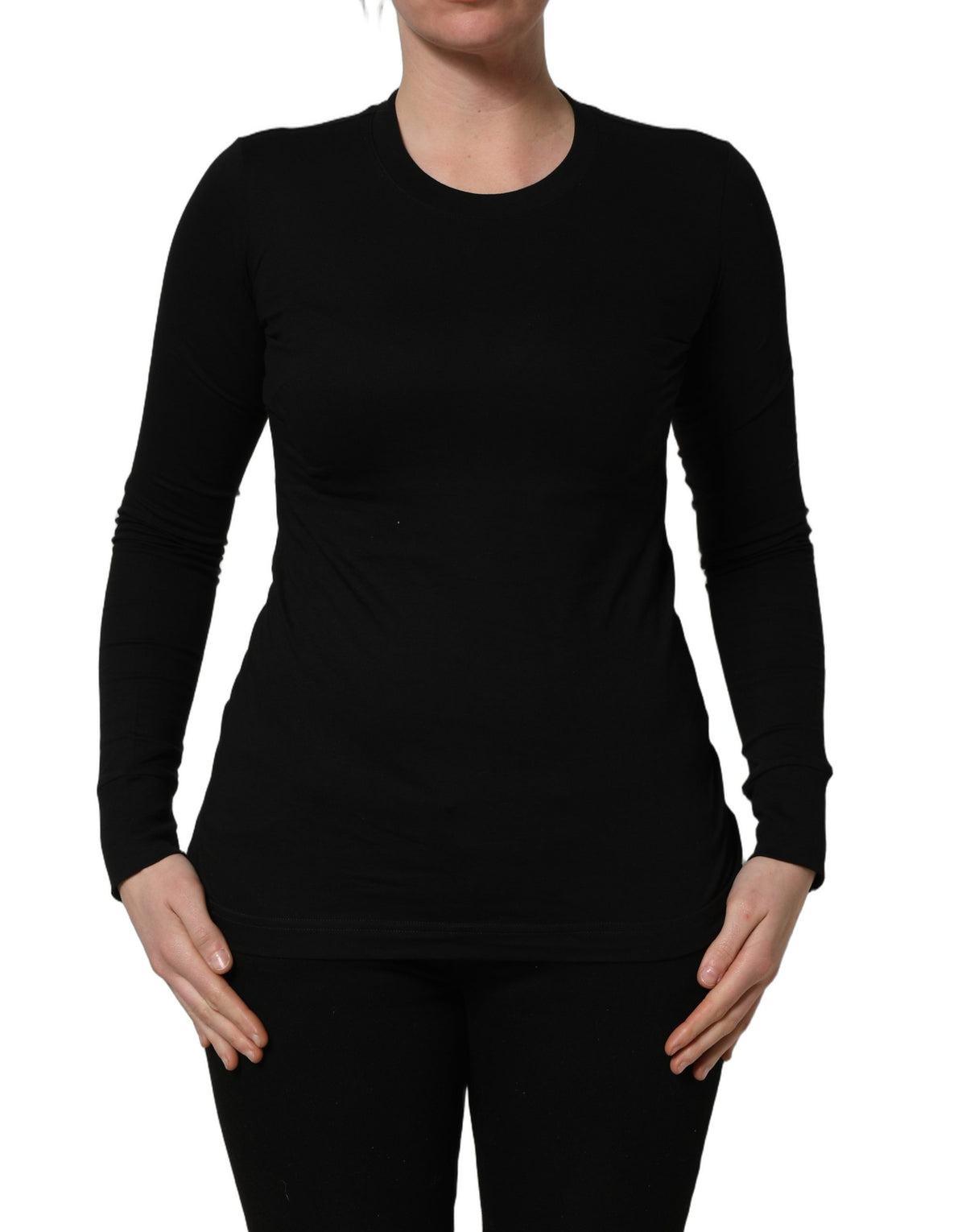 Dolce & Gabbana Women's Crew Neck Cotton Cardigan - Black