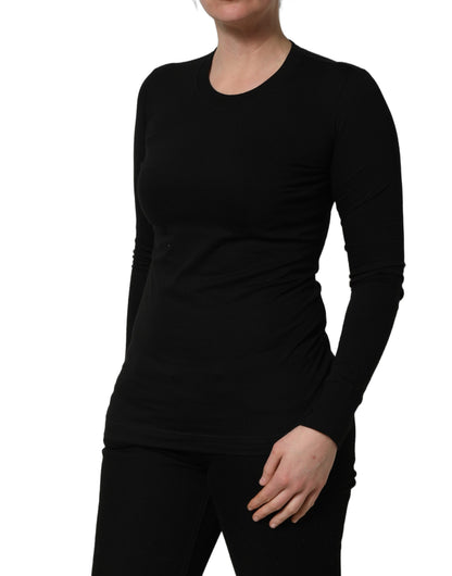 Dolce & Gabbana Women's Crew Neck Cotton Cardigan - Black