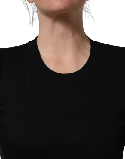 Dolce & Gabbana Women's Crew Neck Cotton Cardigan - Black