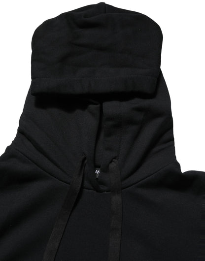 Dolce & Gabbana Women's Cotton Sweatshirt Hoodie - Black White