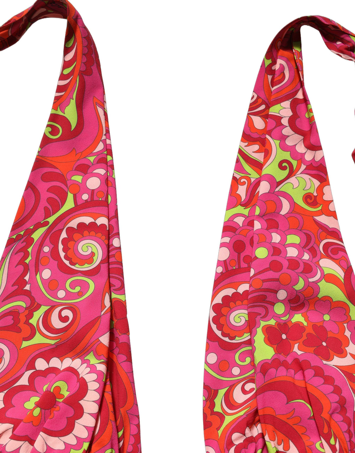 Dolce & Gabbana Women's Crop Top Cropped Halter Neck Silk Tank - Red Paisley Print
